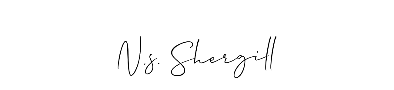 It looks lik you need a new signature style for name N.s. Shergill. Design unique handwritten (Allison_Script) signature with our free signature maker in just a few clicks. N.s. Shergill signature style 2 images and pictures png