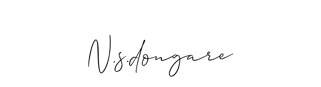 How to make N.s.dongare signature? Allison_Script is a professional autograph style. Create handwritten signature for N.s.dongare name. N.s.dongare signature style 2 images and pictures png