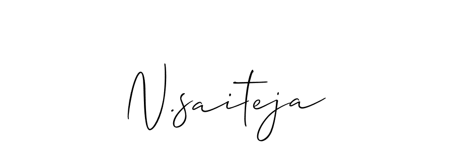 Make a beautiful signature design for name N.saiteja. With this signature (Allison_Script) style, you can create a handwritten signature for free. N.saiteja signature style 2 images and pictures png