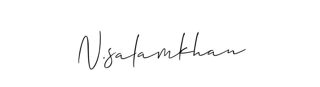 N.salamkhan stylish signature style. Best Handwritten Sign (Allison_Script) for my name. Handwritten Signature Collection Ideas for my name N.salamkhan. N.salamkhan signature style 2 images and pictures png