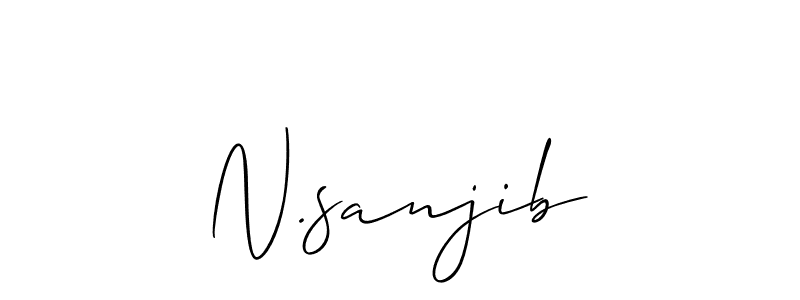 The best way (Allison_Script) to make a short signature is to pick only two or three words in your name. The name N.sanjib include a total of six letters. For converting this name. N.sanjib signature style 2 images and pictures png