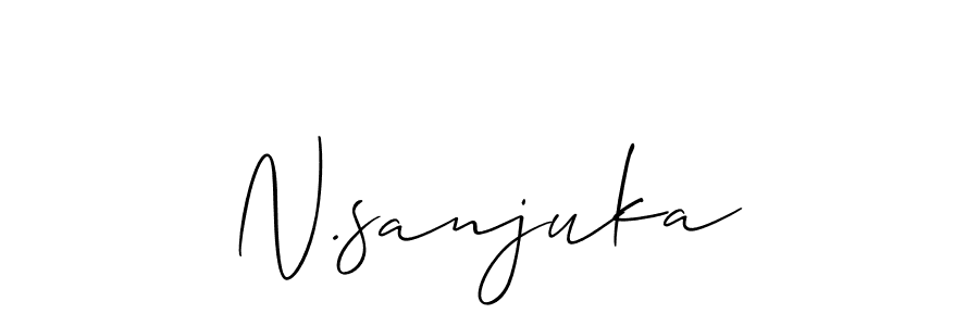 Similarly Allison_Script is the best handwritten signature design. Signature creator online .You can use it as an online autograph creator for name N.sanjuka. N.sanjuka signature style 2 images and pictures png