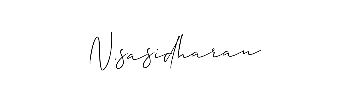 Design your own signature with our free online signature maker. With this signature software, you can create a handwritten (Allison_Script) signature for name N.sasidharan. N.sasidharan signature style 2 images and pictures png