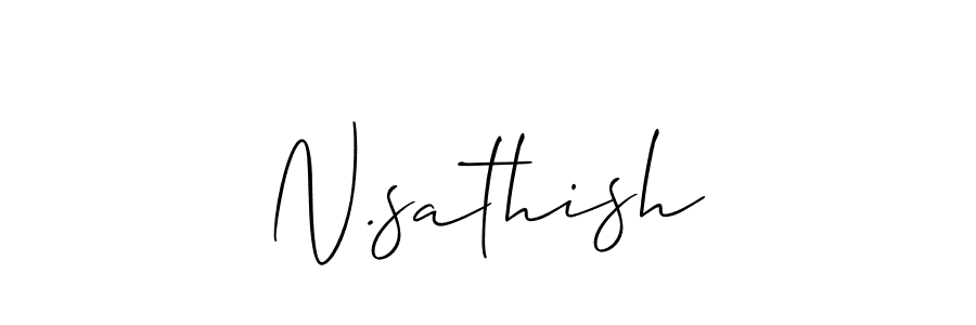 Use a signature maker to create a handwritten signature online. With this signature software, you can design (Allison_Script) your own signature for name N.sathish. N.sathish signature style 2 images and pictures png