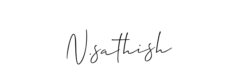 How to make N.sathish signature? Allison_Script is a professional autograph style. Create handwritten signature for N.sathish name. N.sathish signature style 2 images and pictures png