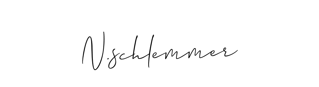 Make a beautiful signature design for name N.schlemmer. With this signature (Allison_Script) style, you can create a handwritten signature for free. N.schlemmer signature style 2 images and pictures png