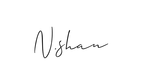 Allison_Script is a professional signature style that is perfect for those who want to add a touch of class to their signature. It is also a great choice for those who want to make their signature more unique. Get N.shan name to fancy signature for free. N.shan signature style 2 images and pictures png