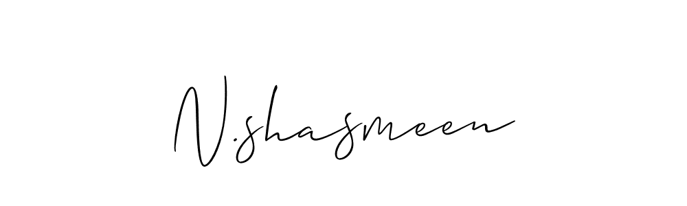 Also we have N.shasmeen name is the best signature style. Create professional handwritten signature collection using Allison_Script autograph style. N.shasmeen signature style 2 images and pictures png