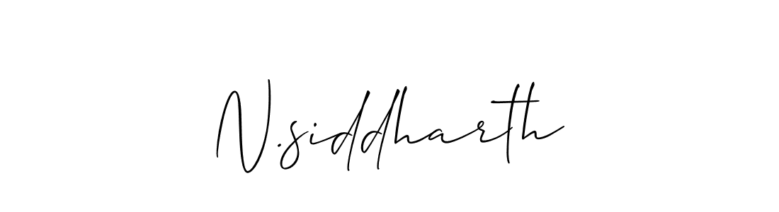 The best way (Allison_Script) to make a short signature is to pick only two or three words in your name. The name N.siddharth include a total of six letters. For converting this name. N.siddharth signature style 2 images and pictures png