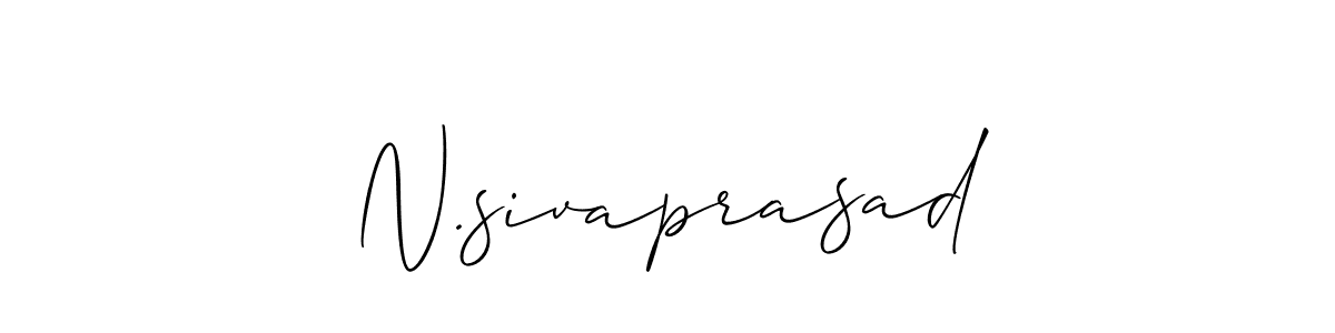 Also You can easily find your signature by using the search form. We will create N.sivaprasad name handwritten signature images for you free of cost using Allison_Script sign style. N.sivaprasad signature style 2 images and pictures png