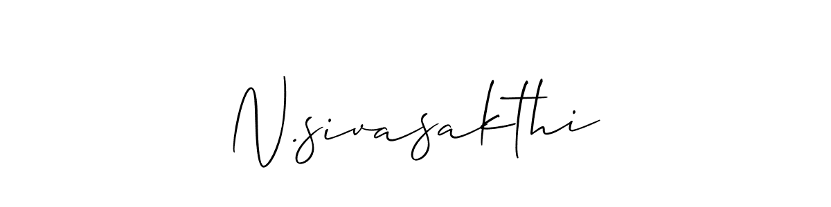 Create a beautiful signature design for name N.sivasakthi. With this signature (Allison_Script) fonts, you can make a handwritten signature for free. N.sivasakthi signature style 2 images and pictures png