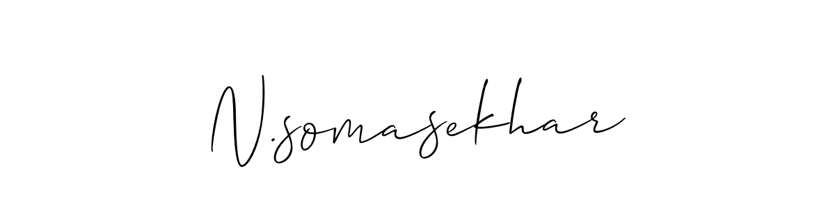 Create a beautiful signature design for name N.somasekhar. With this signature (Allison_Script) fonts, you can make a handwritten signature for free. N.somasekhar signature style 2 images and pictures png
