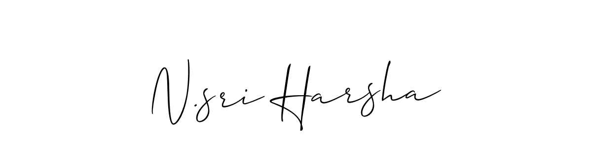 Create a beautiful signature design for name N.sri Harsha. With this signature (Allison_Script) fonts, you can make a handwritten signature for free. N.sri Harsha signature style 2 images and pictures png