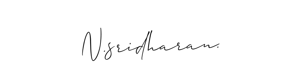 if you are searching for the best signature style for your name N.sridharan.. so please give up your signature search. here we have designed multiple signature styles  using Allison_Script. N.sridharan. signature style 2 images and pictures png