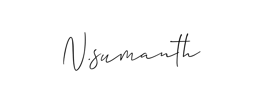 N.sumanth stylish signature style. Best Handwritten Sign (Allison_Script) for my name. Handwritten Signature Collection Ideas for my name N.sumanth. N.sumanth signature style 2 images and pictures png
