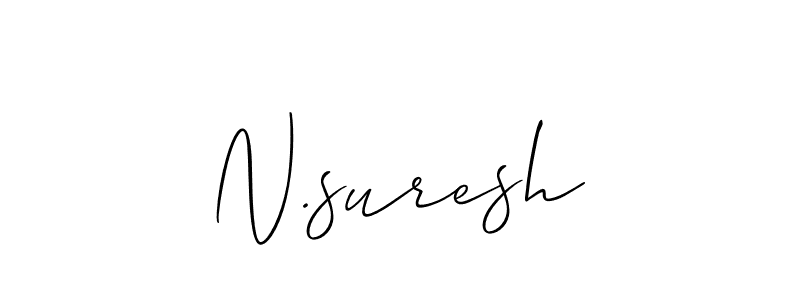 You should practise on your own different ways (Allison_Script) to write your name (N.suresh) in signature. don't let someone else do it for you. N.suresh signature style 2 images and pictures png