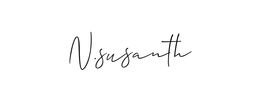 Also You can easily find your signature by using the search form. We will create N.susanth name handwritten signature images for you free of cost using Allison_Script sign style. N.susanth signature style 2 images and pictures png