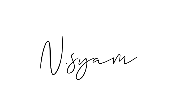 Design your own signature with our free online signature maker. With this signature software, you can create a handwritten (Allison_Script) signature for name N.syam. N.syam signature style 2 images and pictures png