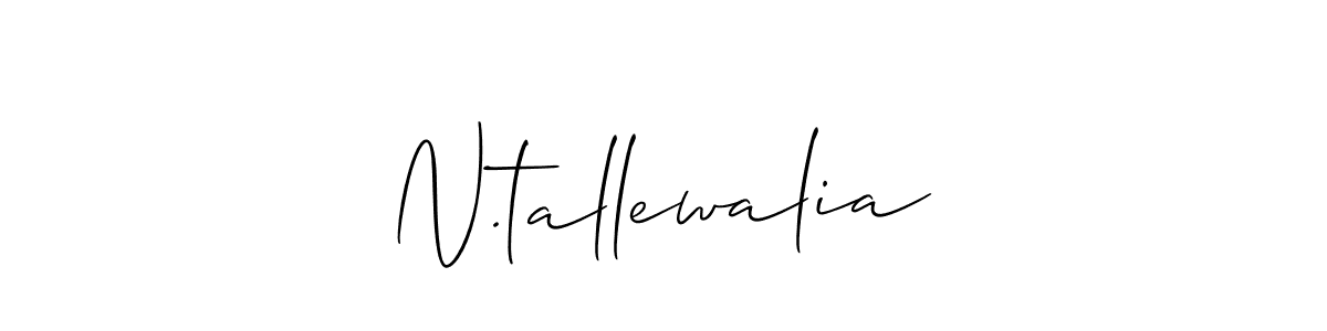 Also You can easily find your signature by using the search form. We will create N.tallewalia name handwritten signature images for you free of cost using Allison_Script sign style. N.tallewalia signature style 2 images and pictures png