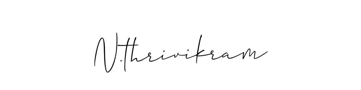 Use a signature maker to create a handwritten signature online. With this signature software, you can design (Allison_Script) your own signature for name N.thrivikram. N.thrivikram signature style 2 images and pictures png