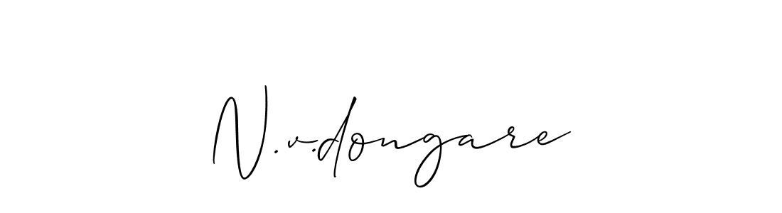 Use a signature maker to create a handwritten signature online. With this signature software, you can design (Allison_Script) your own signature for name N.v.dongare. N.v.dongare signature style 2 images and pictures png