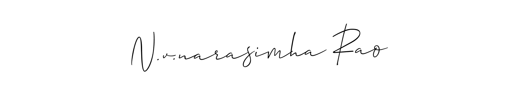 Also You can easily find your signature by using the search form. We will create N.v.narasimha Rao name handwritten signature images for you free of cost using Allison_Script sign style. N.v.narasimha Rao signature style 2 images and pictures png