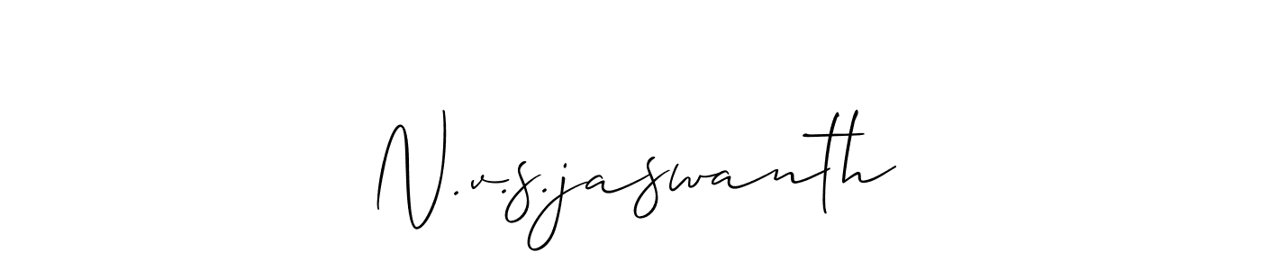 It looks lik you need a new signature style for name N.v.s.jaswanth. Design unique handwritten (Allison_Script) signature with our free signature maker in just a few clicks. N.v.s.jaswanth signature style 2 images and pictures png