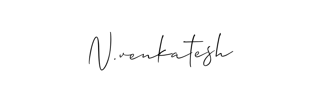 Make a beautiful signature design for name N.venkatesh. With this signature (Allison_Script) style, you can create a handwritten signature for free. N.venkatesh signature style 2 images and pictures png