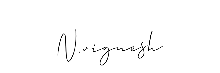 Create a beautiful signature design for name N.vignesh. With this signature (Allison_Script) fonts, you can make a handwritten signature for free. N.vignesh signature style 2 images and pictures png