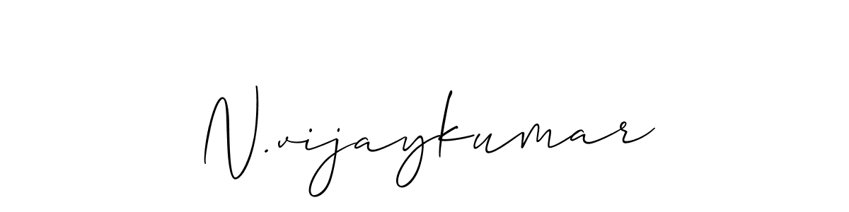 Allison_Script is a professional signature style that is perfect for those who want to add a touch of class to their signature. It is also a great choice for those who want to make their signature more unique. Get N.vijaykumar name to fancy signature for free. N.vijaykumar signature style 2 images and pictures png