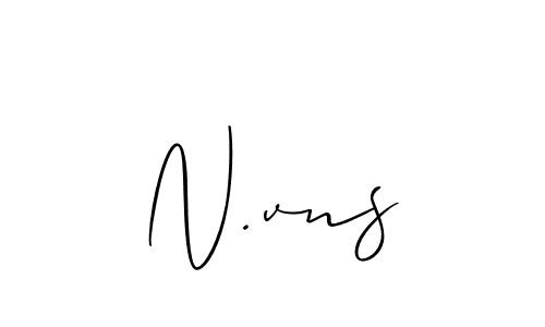 How to make N.vns signature? Allison_Script is a professional autograph style. Create handwritten signature for N.vns name. N.vns signature style 2 images and pictures png