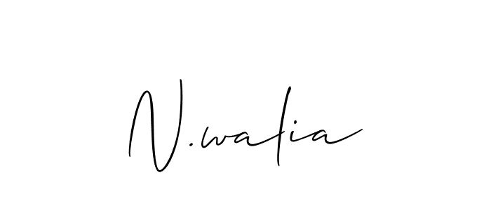 Best and Professional Signature Style for N.walia. Allison_Script Best Signature Style Collection. N.walia signature style 2 images and pictures png