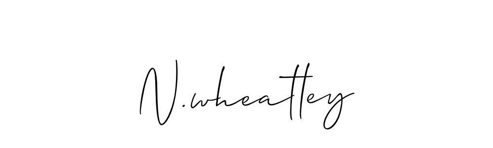 Make a beautiful signature design for name N.wheatley. With this signature (Allison_Script) style, you can create a handwritten signature for free. N.wheatley signature style 2 images and pictures png