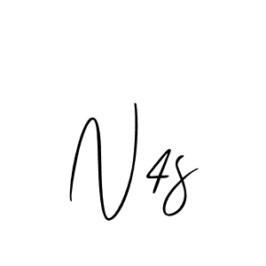 Make a beautiful signature design for name N4s. Use this online signature maker to create a handwritten signature for free. N4s signature style 2 images and pictures png
