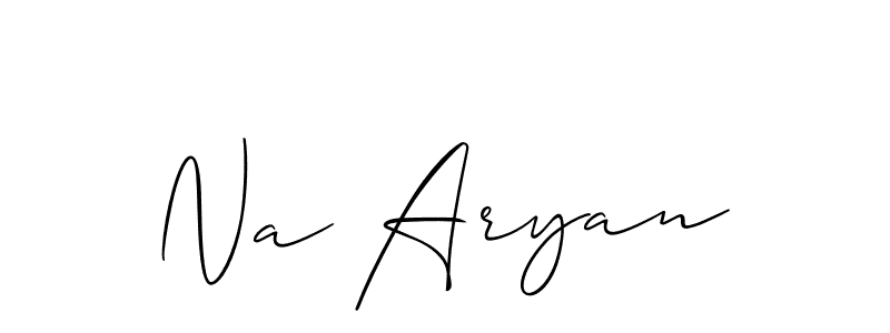 Make a beautiful signature design for name Na Aryan. With this signature (Allison_Script) style, you can create a handwritten signature for free. Na Aryan signature style 2 images and pictures png