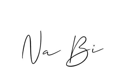 How to Draw Na Bi signature style? Allison_Script is a latest design signature styles for name Na Bi. Na Bi signature style 2 images and pictures png