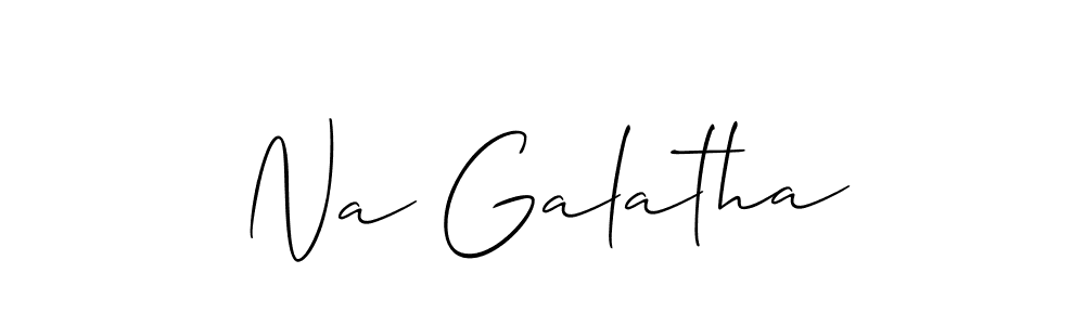 Also we have Na Galatha name is the best signature style. Create professional handwritten signature collection using Allison_Script autograph style. Na Galatha signature style 2 images and pictures png