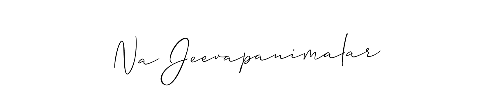 How to make Na Jeevapanimalar signature? Allison_Script is a professional autograph style. Create handwritten signature for Na Jeevapanimalar name. Na Jeevapanimalar signature style 2 images and pictures png