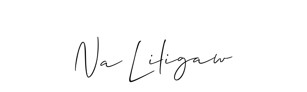 How to make Na Liligaw signature? Allison_Script is a professional autograph style. Create handwritten signature for Na Liligaw name. Na Liligaw signature style 2 images and pictures png
