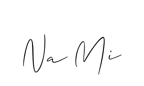 This is the best signature style for the Na Mi name. Also you like these signature font (Allison_Script). Mix name signature. Na Mi signature style 2 images and pictures png