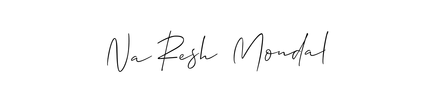 You can use this online signature creator to create a handwritten signature for the name Na Resh  Mondal. This is the best online autograph maker. Na Resh  Mondal signature style 2 images and pictures png