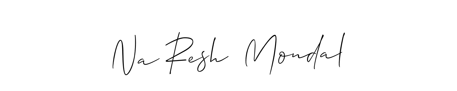 Na Resh  Mondal stylish signature style. Best Handwritten Sign (Allison_Script) for my name. Handwritten Signature Collection Ideas for my name Na Resh  Mondal. Na Resh  Mondal signature style 2 images and pictures png