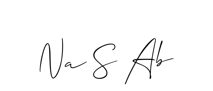 Create a beautiful signature design for name Na S Ab. With this signature (Allison_Script) fonts, you can make a handwritten signature for free. Na S Ab signature style 2 images and pictures png