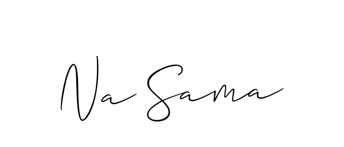 Design your own signature with our free online signature maker. With this signature software, you can create a handwritten (Allison_Script) signature for name Na Sama. Na Sama signature style 2 images and pictures png