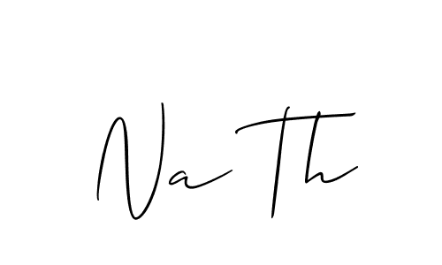 How to make Na Th name signature. Use Allison_Script style for creating short signs online. This is the latest handwritten sign. Na Th signature style 2 images and pictures png