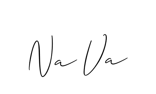 Use a signature maker to create a handwritten signature online. With this signature software, you can design (Allison_Script) your own signature for name Na Va. Na Va signature style 2 images and pictures png