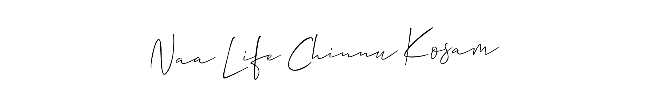 How to Draw Naa Life Chinnu Kosam signature style? Allison_Script is a latest design signature styles for name Naa Life Chinnu Kosam. Naa Life Chinnu Kosam signature style 2 images and pictures png