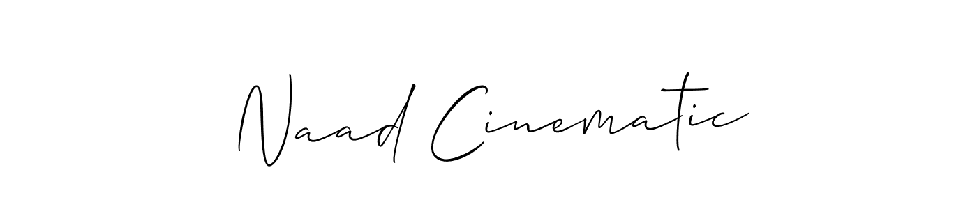 Similarly Allison_Script is the best handwritten signature design. Signature creator online .You can use it as an online autograph creator for name Naad Cinematic. Naad Cinematic signature style 2 images and pictures png