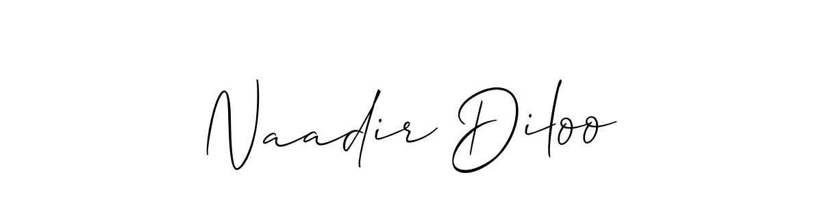 The best way (Allison_Script) to make a short signature is to pick only two or three words in your name. The name Naadir Diloo include a total of six letters. For converting this name. Naadir Diloo signature style 2 images and pictures png