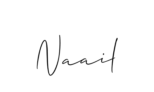 The best way (Allison_Script) to make a short signature is to pick only two or three words in your name. The name Naail include a total of six letters. For converting this name. Naail signature style 2 images and pictures png